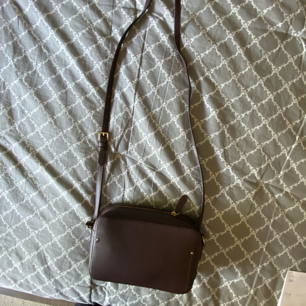 Plum leather crossbody